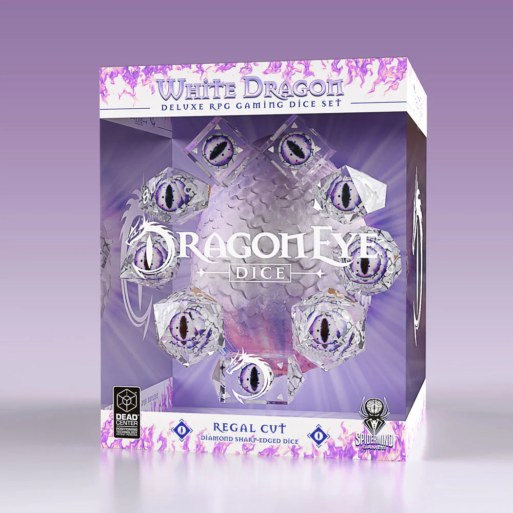 Pre-Order Dragon Eye Dice Sharp Edge - White – Spidermind Games